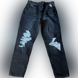 Tilly’s RSQ Distressed black 90’s Y2K black jeans women’s size 26